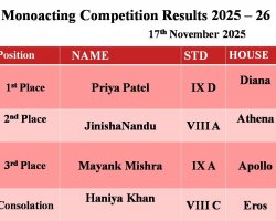 Monoacting Competition 2025-26